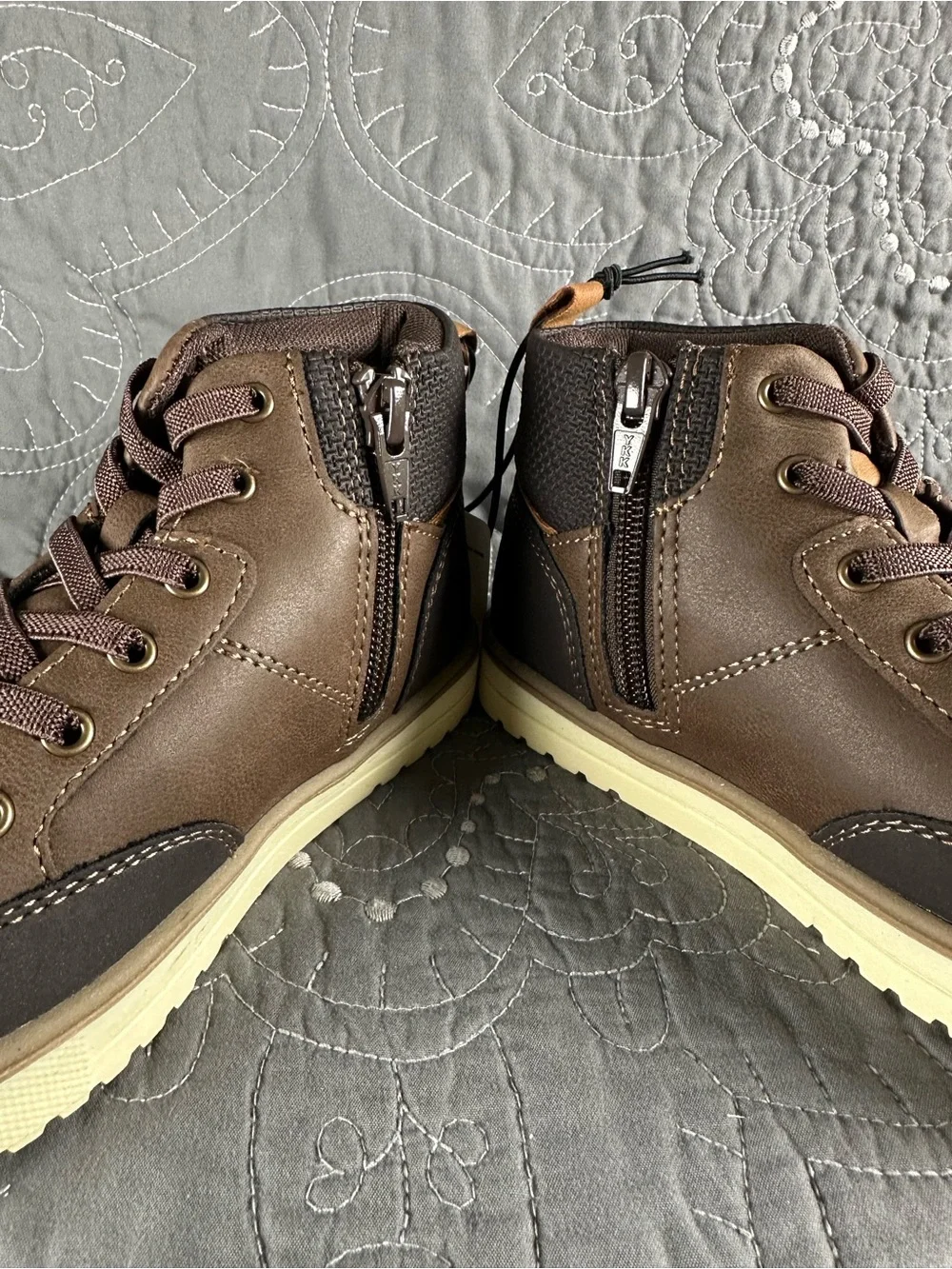 Thereabouts Toddler Boys Chocolate Asher Flat Heel Boots NWT Size Toddler 12